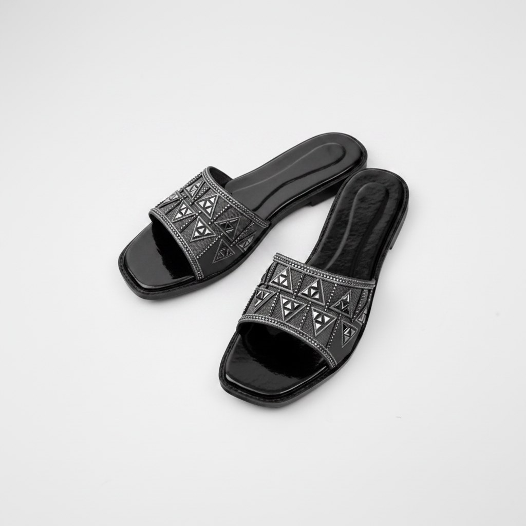 Luxe Flats Black - stacked view